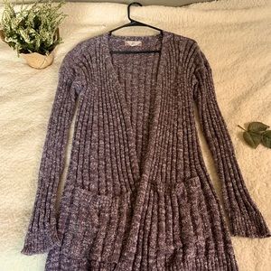 Light lavender colored cardigan (size small)